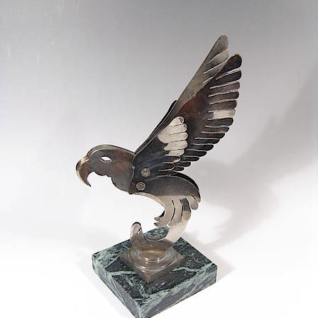 Art Deco „Hood Ornament” (Kühlerfigur) Papagei