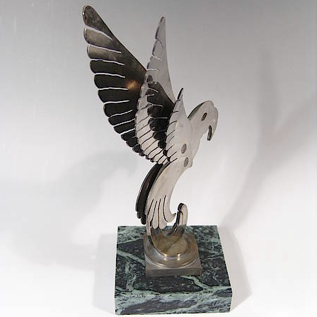Art Deco „Hood Ornament” (Kühlerfigur) Papagei
